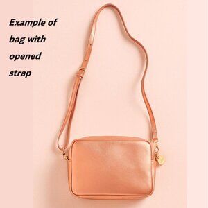 Metallic Rose Gold Bronze Crossbody Bag Small IPSY Gilded Go Bag Removable Strap